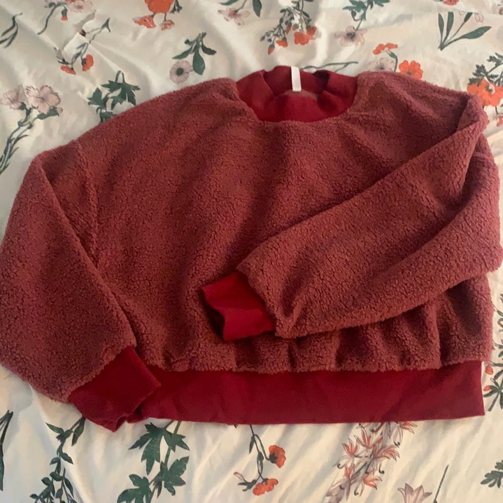 Fabletics terry cloth pull over sweatshirt